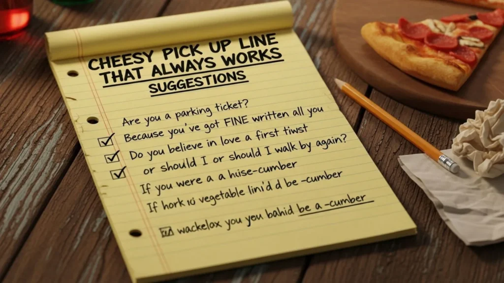 Cheesy Pick Up Line That Always Works Suggestions