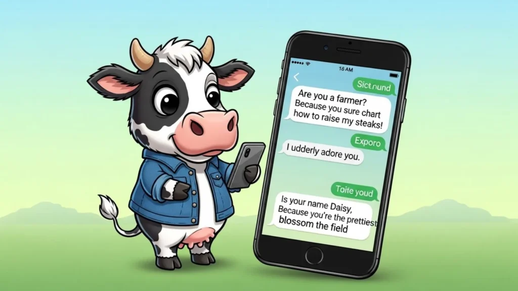 Cow Pick Up Lines for Texting