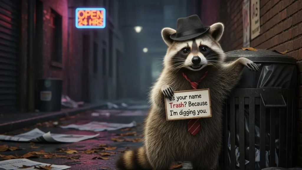 Fierce Raccoon Pick Up Lines