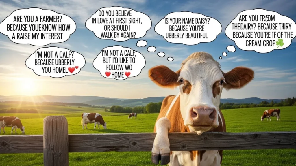 Flirty Cow Pick Up Line Ideas 