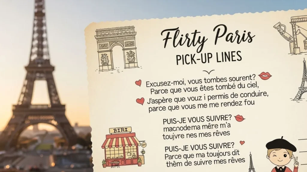Flirty Paris Pick Up Lines