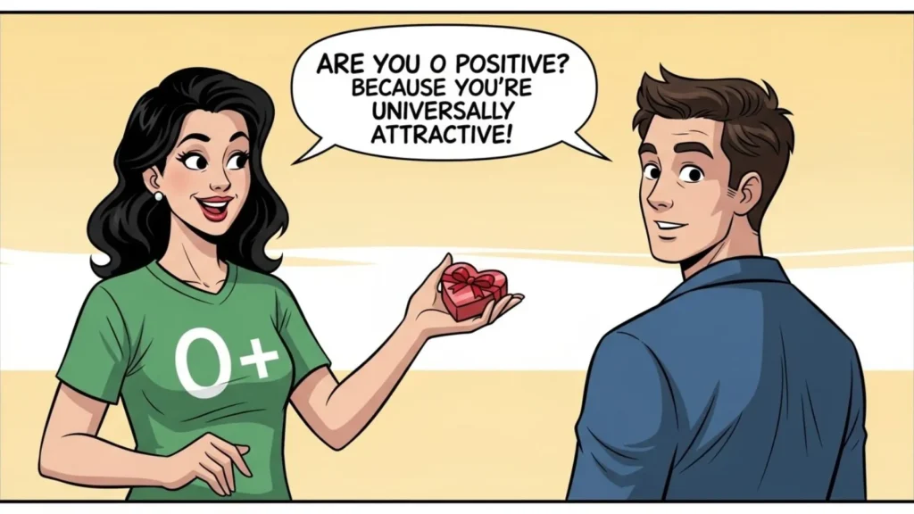 Funny Blood Type Pick Up Lines