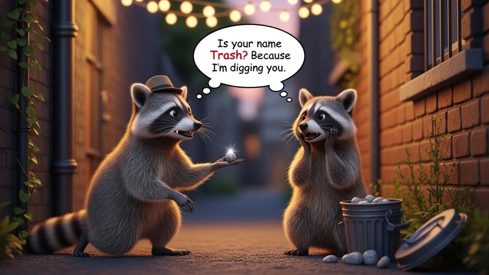 Raccoon Pick Up Line